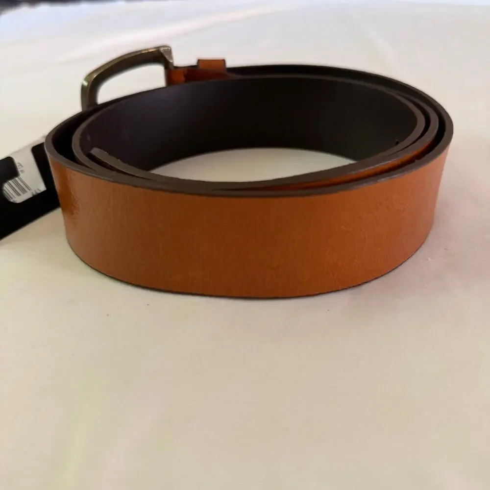 NWT Brown Genuine Leather Belt Men's 110cm